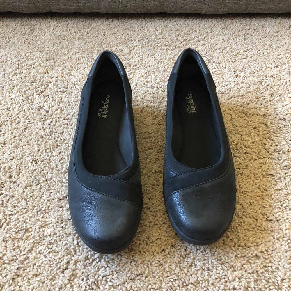 Easy Spirit e360 Black Flat Gently Used Womens 8.5